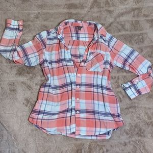 EDDIE BAUER flannel pattern top. - L